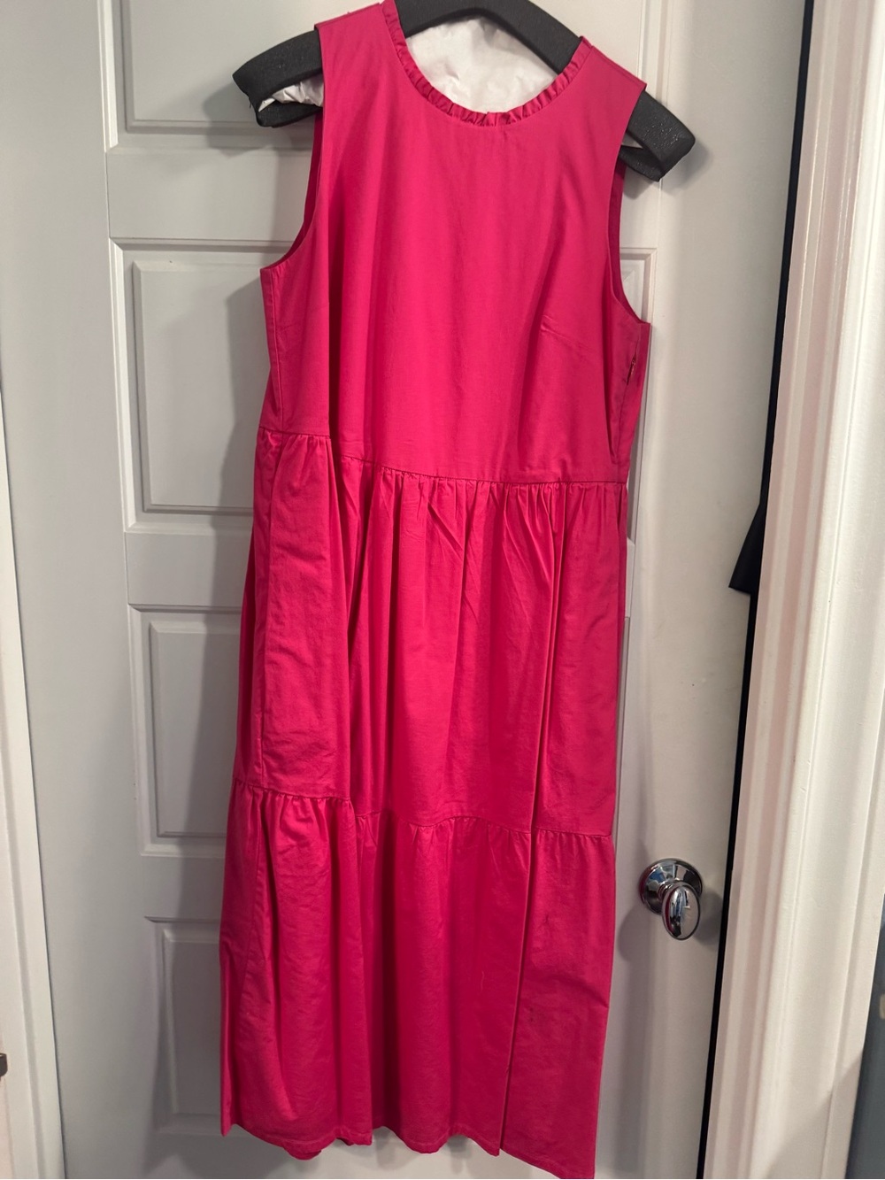 J. Crew Hot Pink Sleeveless Maxi Dress